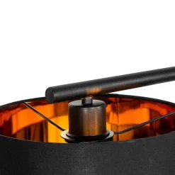 Moderne Hängelampe schwarz mit gold 125 cm 3-flammig - VT 3