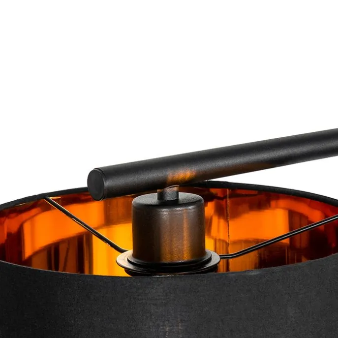 Moderne Hängelampe schwarz mit gold 125 cm 3-flammig - VT 3