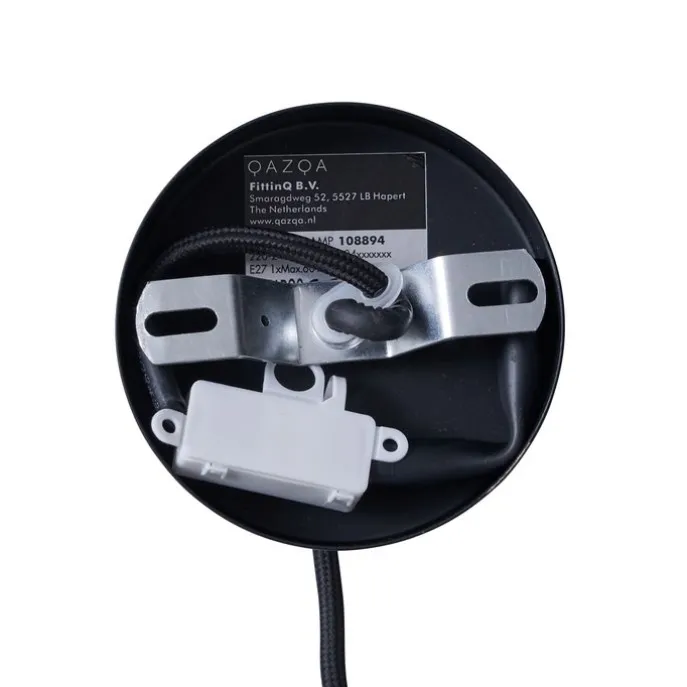 Moderne Hängelampe schwarz mit goldener Innenseite - Loes