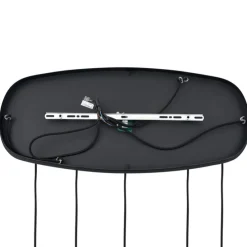 Moderne Hängelampe schwarz mit bernsteinfarbenem Glas 5-flammig - Sheena