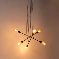 Moderne Hängelampe schwarz 80 cm 6 Lichter - Sydney