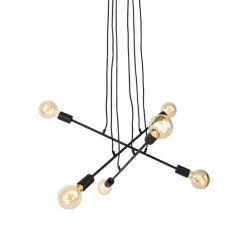 Moderne Hängelampe schwarz 80 cm 6 Lichter - Sydney