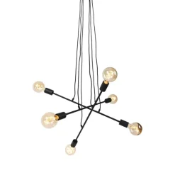 Moderne Hängelampe schwarz 80 cm 6 Lichter - Sydney