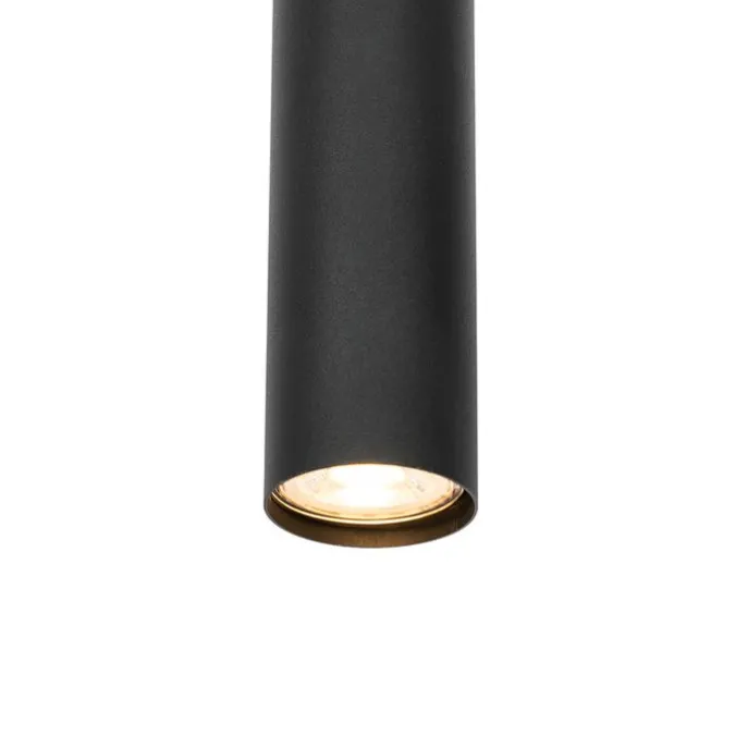 Moderne Hängelampe schwarz mit Holz 5-flammig - Jeana