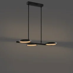 Moderne Hängelampe schwarz inkl. LED 3-stufig dimmbar 3-flammig - Vivé