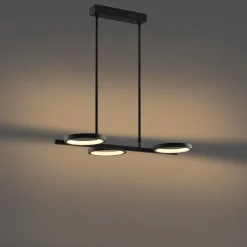 Moderne Hängelampe schwarz inkl. LED 3-stufig dimmbar 3-flammig - Vivé