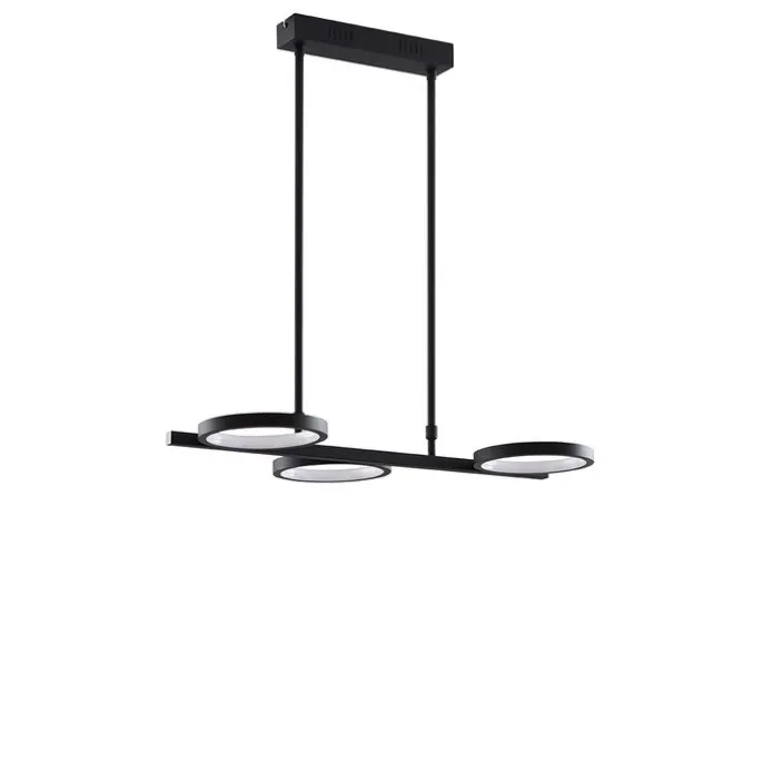 Moderne Hängelampe schwarz inkl. LED 3-stufig dimmbar 3-flammig - Vivé