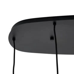 Moderne Hängelampe schwarz mit Rauchglas 5-flammig - Sheena