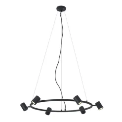 Moderne Hängelampe schwarz 6-flammig - Jeana Circle
