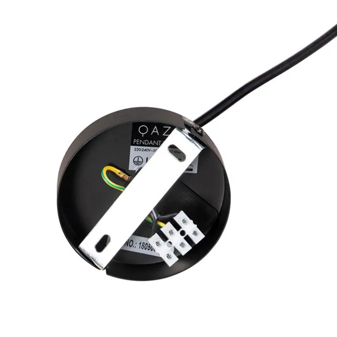 Moderne Hängelampe Schwarz mit grauem Glas 20cm - Pallon