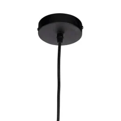 Moderne Hängelampe Schwarz mit grauem Glas 20cm - Pallon