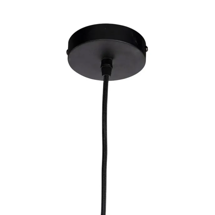 Moderne Hängelampe Schwarz mit grauem Glas 20cm - Pallon