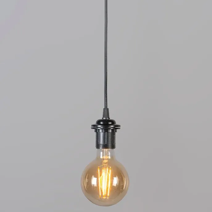 Moderne Hängelampe schwarz mit weißem Schirm 45 cm - Pendel