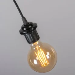 Moderne Hängelampe schwarz mit weißem Schirm 45 cm - Pendel