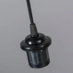 Moderne Hängelampe schwarz mit weißem Schirm 45 cm - Pendel