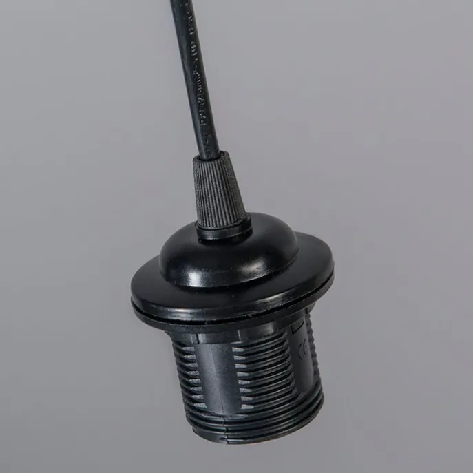 Moderne Hängelampe schwarz mit weißem Schirm 45 cm - Pendel