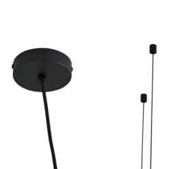 Moderne Hängelampe schwarz mit Rauchglas 5-flammig - Hybrid