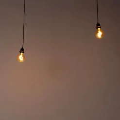 Moderne Hängelampe schwarz 2-flammig - Cava