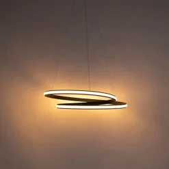 Moderne Hängelampe schwarz 74 cm inkl. LED - Rowan