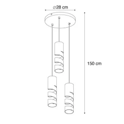 Moderne Hängelampe schwarz 3-flammig - Stream