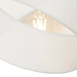 Moderne Hängelampe schwarz mit Weiß 3-Lichter - Cloth