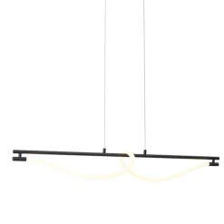 Moderne Hängelampe schwarz inkl. LED 3-Stufen-Dimmbar - Twirl