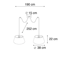 Moderne Hängelampe Schwarz 2-Lichter - Lofty