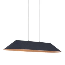 Moderne Hängelampe Schwarz mit grauer Innenseite inkl. LED 3-Stufen-Dimmbar - Dani
