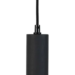 Moderne Hängelampe schwarz mit Rauchglas - Clayton