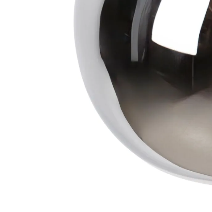 Moderne Hängelampe schwarz mit Rauchglas - Clayton