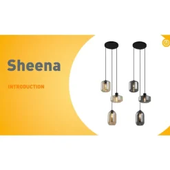 Moderne Hängelampe schwarz mit Rauchglas 3-flammig - Sheena