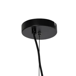 Moderne Hängelampe schwarz mit Rauchglas - Stavelot