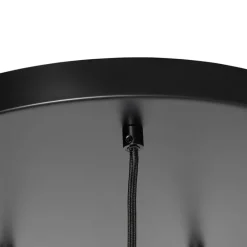 Moderne Hängelampe schwarz mit Rauchglas 5 Lichter - Stavelot