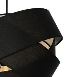 Moderne Hängelampe schwarz - Stoff