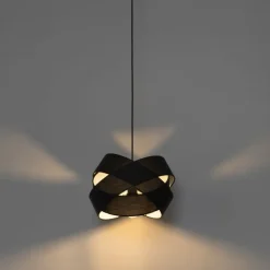 Moderne Hängelampe schwarz - Stoff