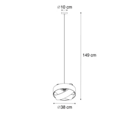 Moderne Hängelampe schwarz - Stoff