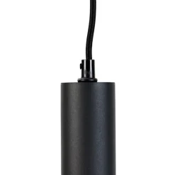 Moderne Hängelampe schwarz mit Rauchglas 5-Licht - Clayton