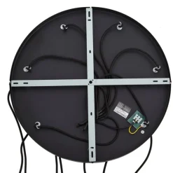 Moderne Hängelampe schwarz mit weißem Glas rund 7-flammig - Misty