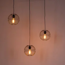 Moderne Hängelampe schwarz 3-flammig - Sphaera