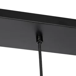 Moderne Hängelampe schwarz mit Rauchglas 4-flammig - Stavelot