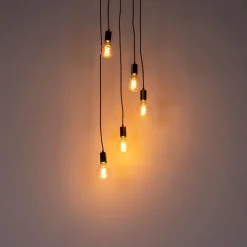 Moderne Hängelampe schwarz 35 cm 5-Licht - Facil