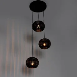 Moderne Hängelampe schwarz 3-flammig - Zoë