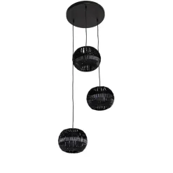 Moderne Hängelampe schwarz 3-flammig - Zoë