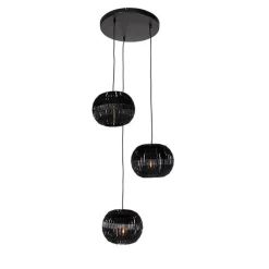 Moderne Hängelampe schwarz 3-flammig - Zoë
