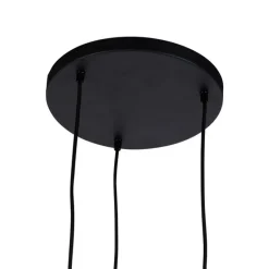 Moderne Hängelampe schwarz mit Rauchglas 3-flammig - Clayton