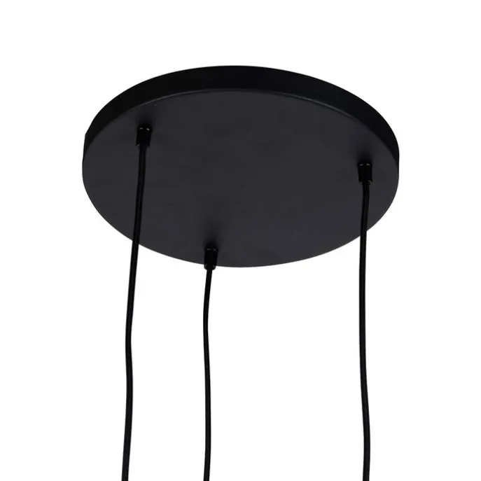 Moderne Hängelampe schwarz mit Rauchglas 3-flammig - Clayton