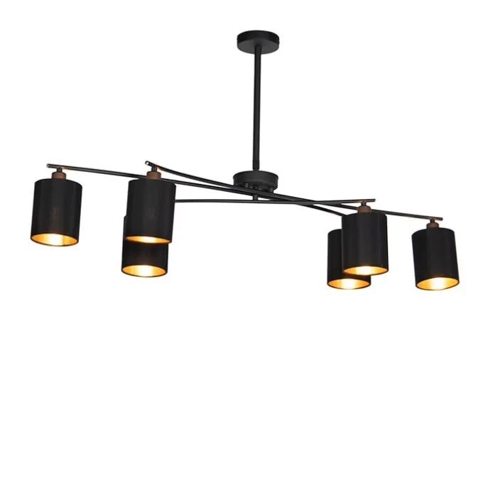 Moderne Hängelampe schwarz verstellbar 6-flammig – Lofty