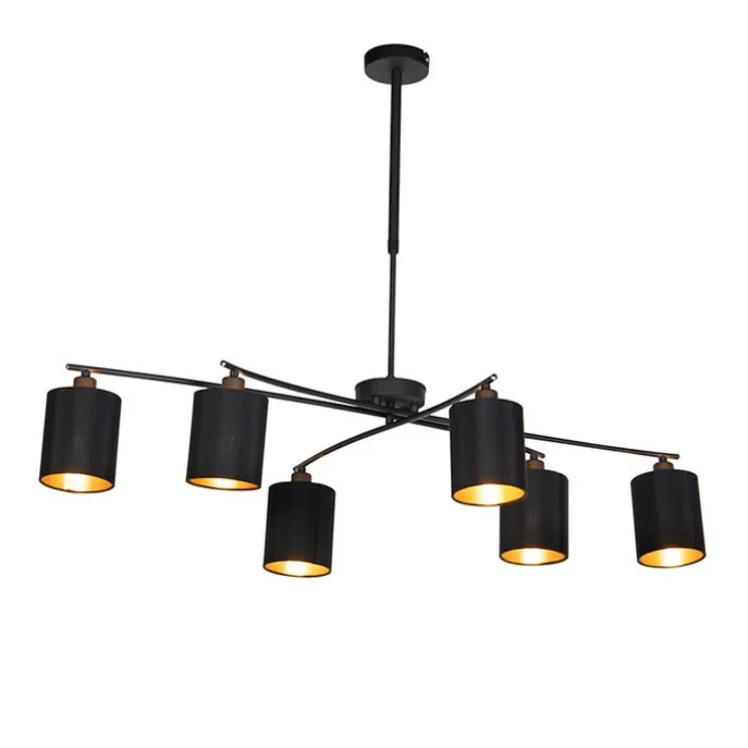 Moderne Hängelampe schwarz verstellbar 6-flammig – Lofty