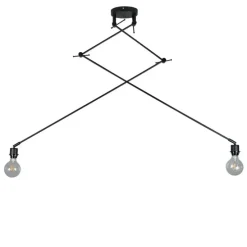 Moderne Hängelampe schwarz ohne Lampenschirm - Blitz II