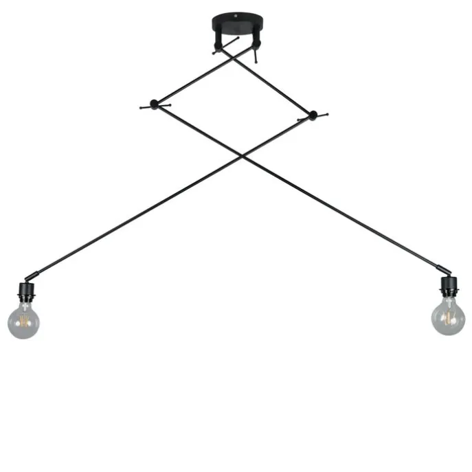 Moderne Hängelampe schwarz ohne Lampenschirm - Blitz II